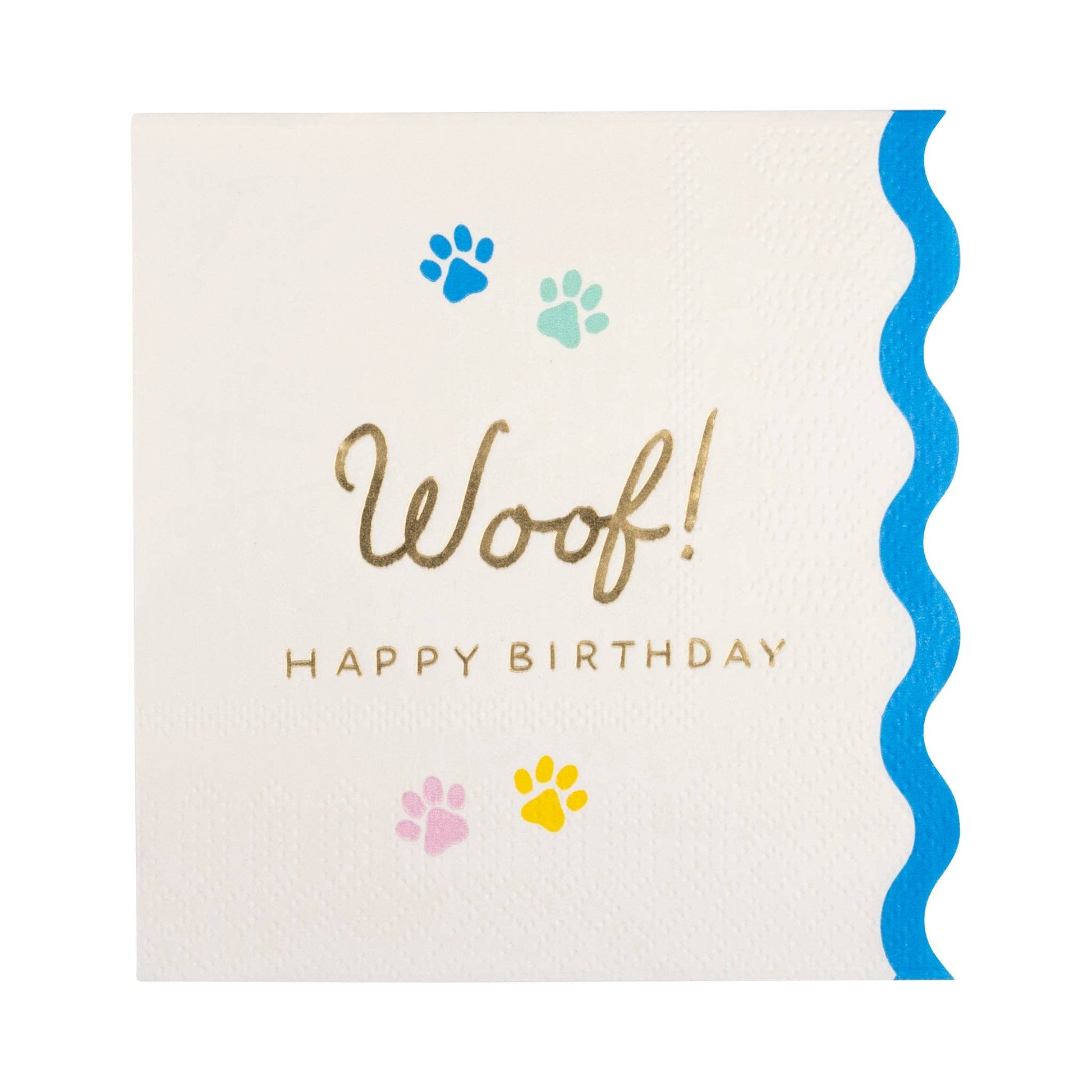 PET1139 - Woof Paw Print Cocktail Napkins - Bria Blair Creative