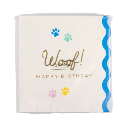 PET1139 - Woof Paw Print Cocktail Napkins - Bria Blair Creative