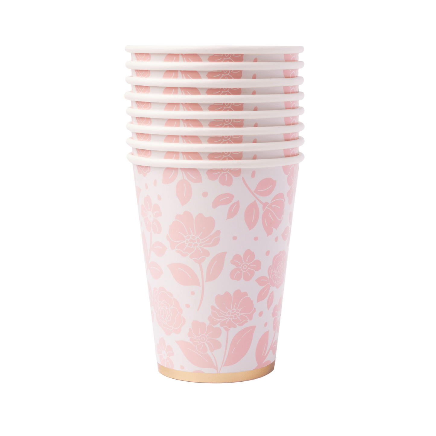 PETAL PINK ELEGANT FLORAL CUPS - Bria Blair Creative