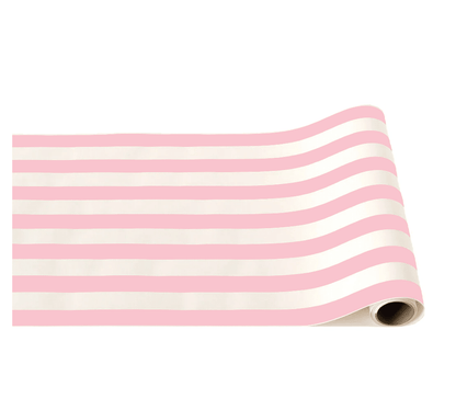 PETAL PINK SIGNATURE CABANA STRIPE TABLE RUNNER - Bria Blair Creative
