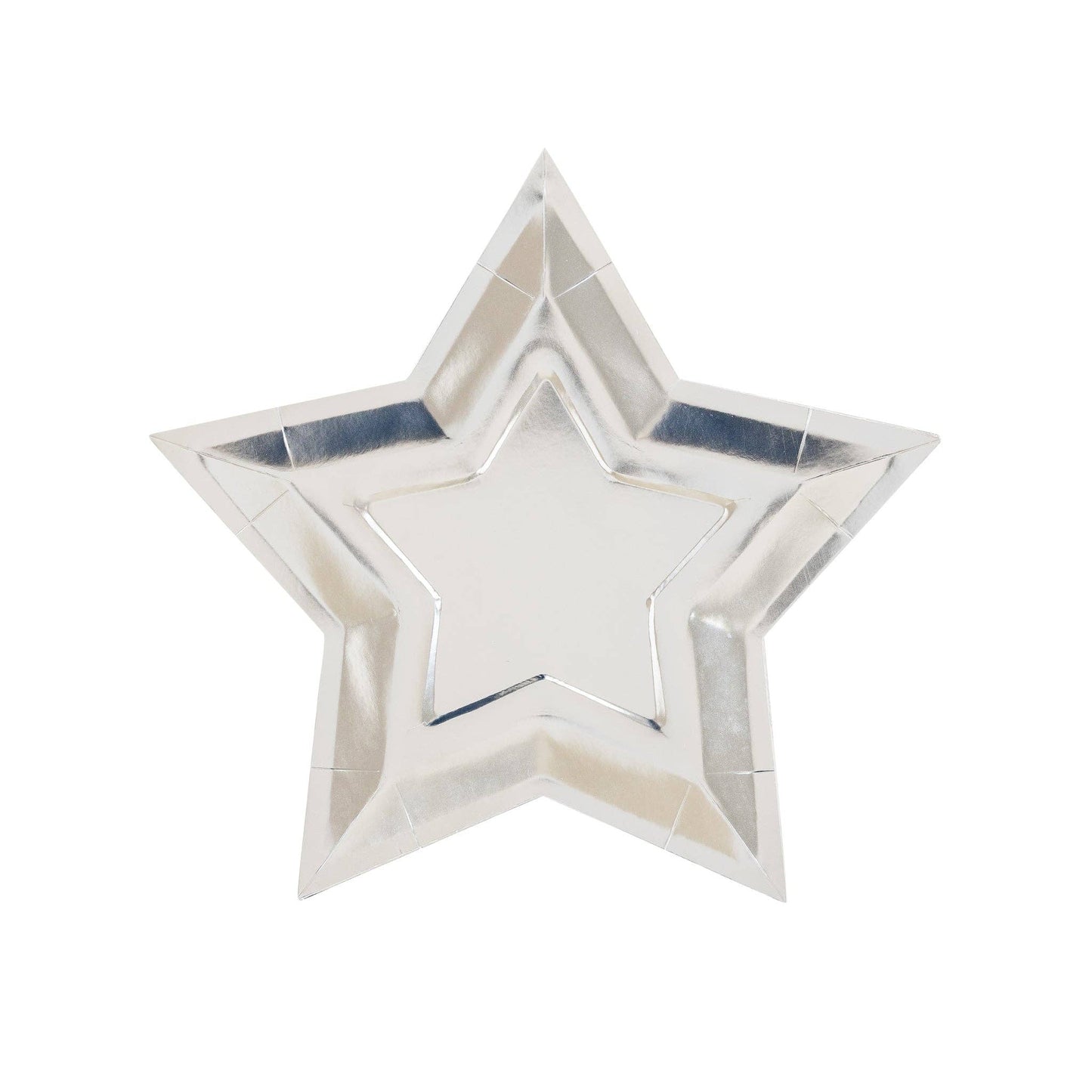 PGB944 - Silver Foil Star Shaped Plate - Bria Blair Creative