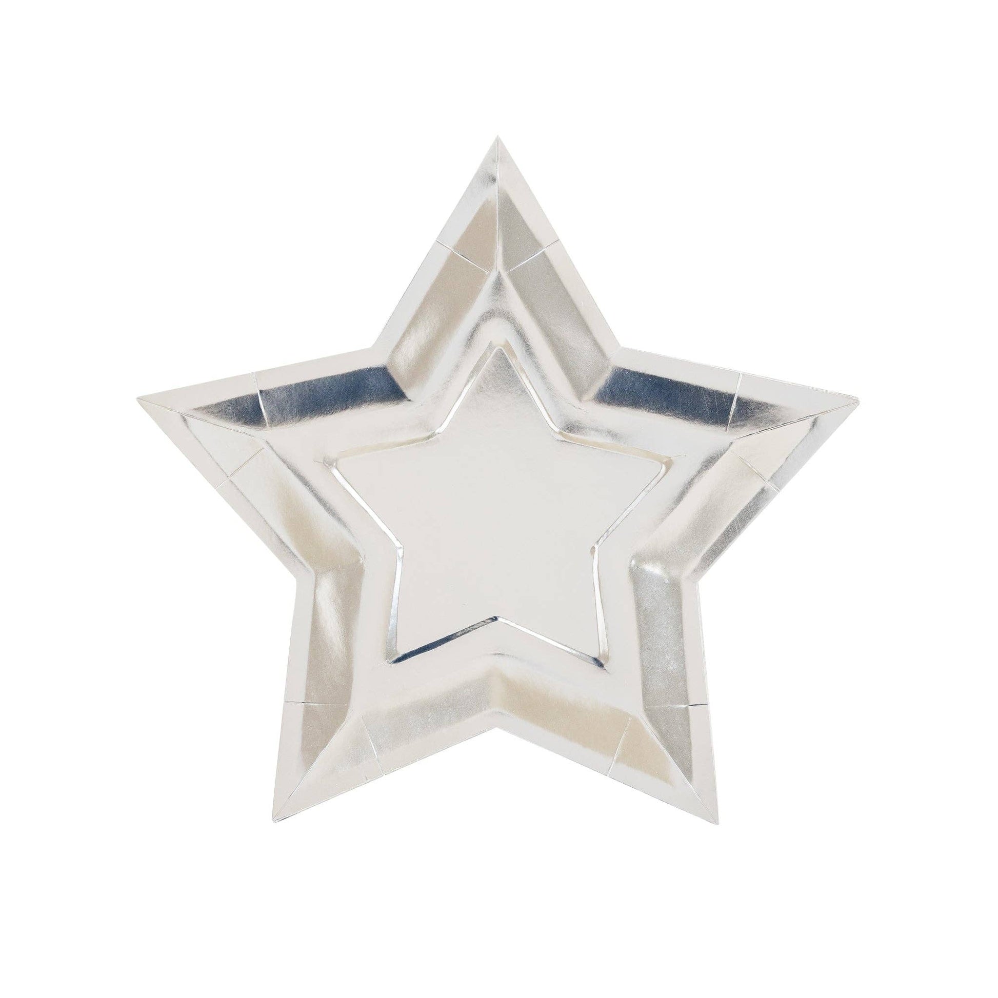 PGB944 - Silver Foil Star Shaped Plate - Bria Blair Creative