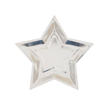 PGB944 - Silver Foil Star Shaped Plate - Bria Blair Creative