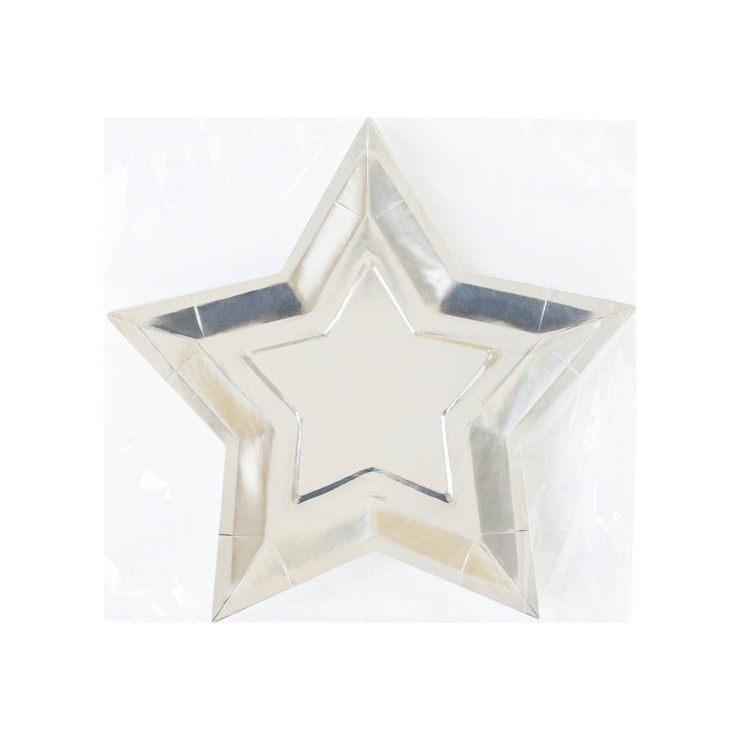 PGB944 - Silver Foil Star Shaped Plate - Bria Blair Creative