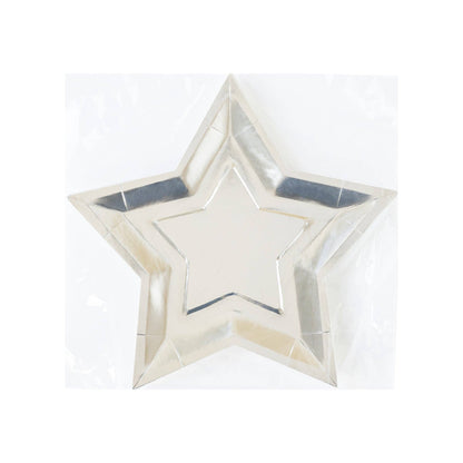 PGB944 - Silver Foil Star Shaped Plate - Bria Blair Creative