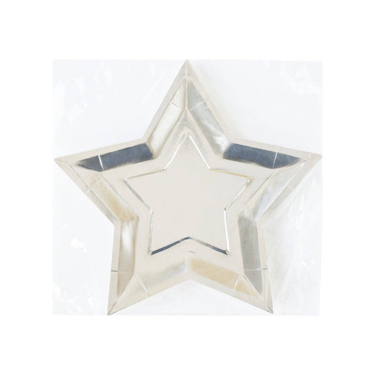 PGB944 - Silver Foil Star Shaped Plate - Bria Blair Creative