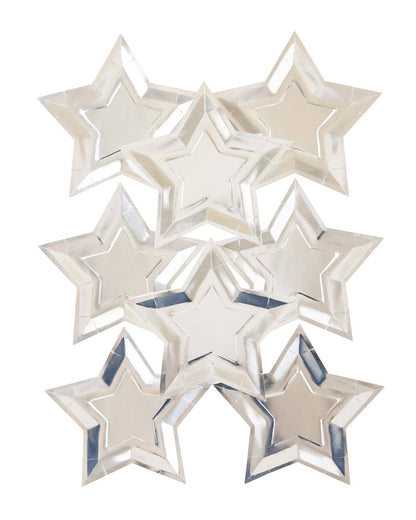 PGB944 - Silver Foil Star Shaped Plate - Bria Blair Creative