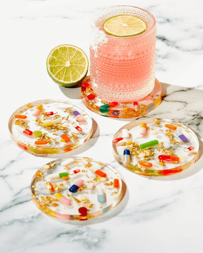 Pill + Gold Coaster: Boxed Set of 4 - Bria Blair Creative