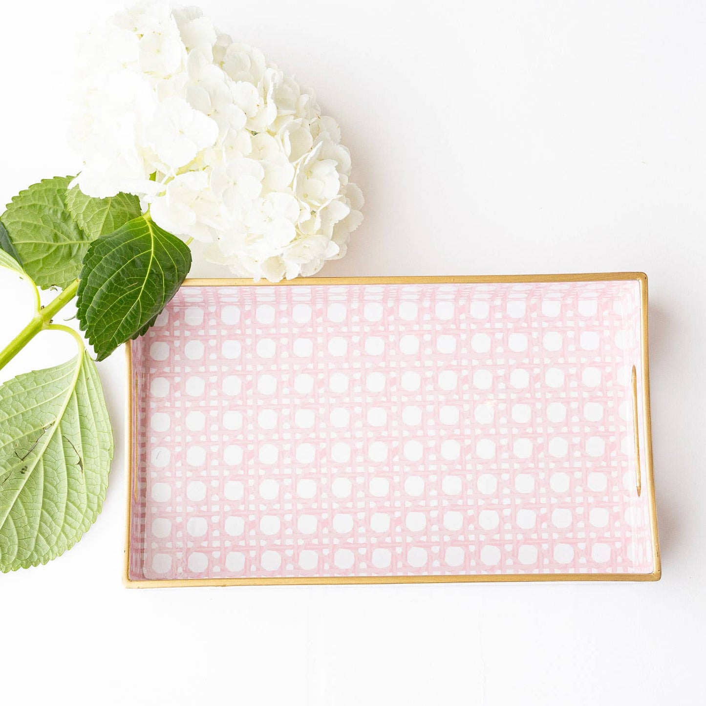Pink Cane Vanity Tray - Bria Blair Creative