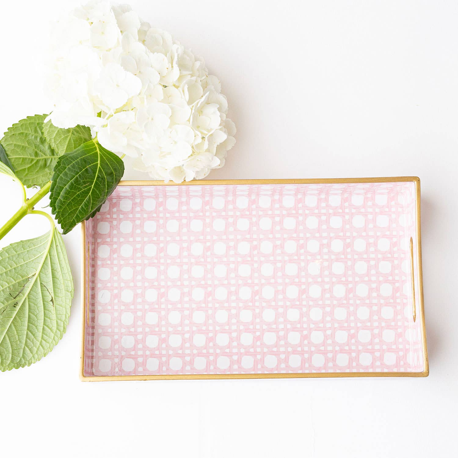 Pink Cane Vanity Tray - Bria Blair Creative