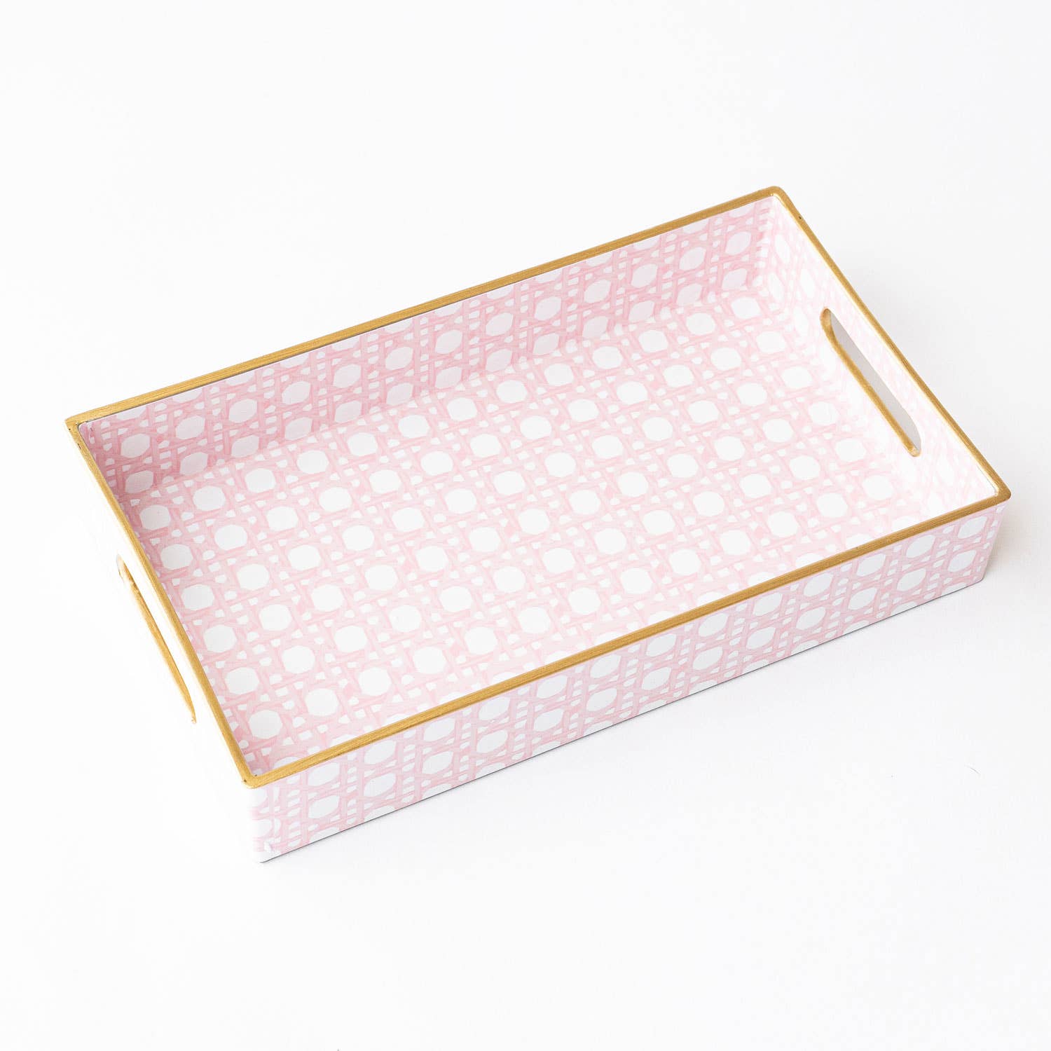 Pink Cane Vanity Tray - Bria Blair Creative