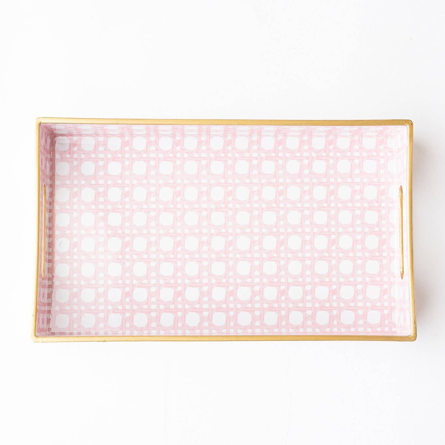 Pink Cane Vanity Tray - Bria Blair Creative