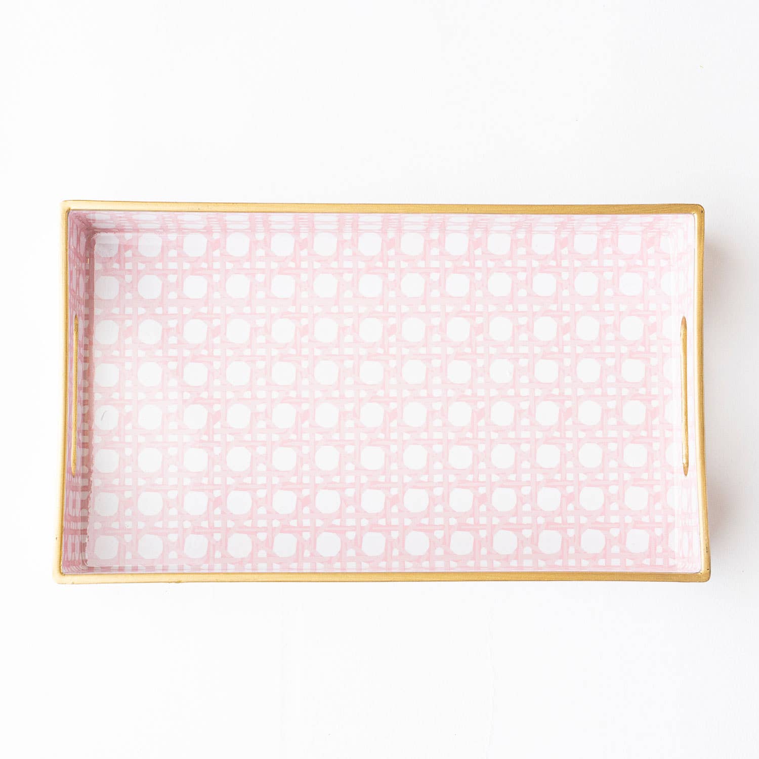 Pink Cane Vanity Tray - Bria Blair Creative