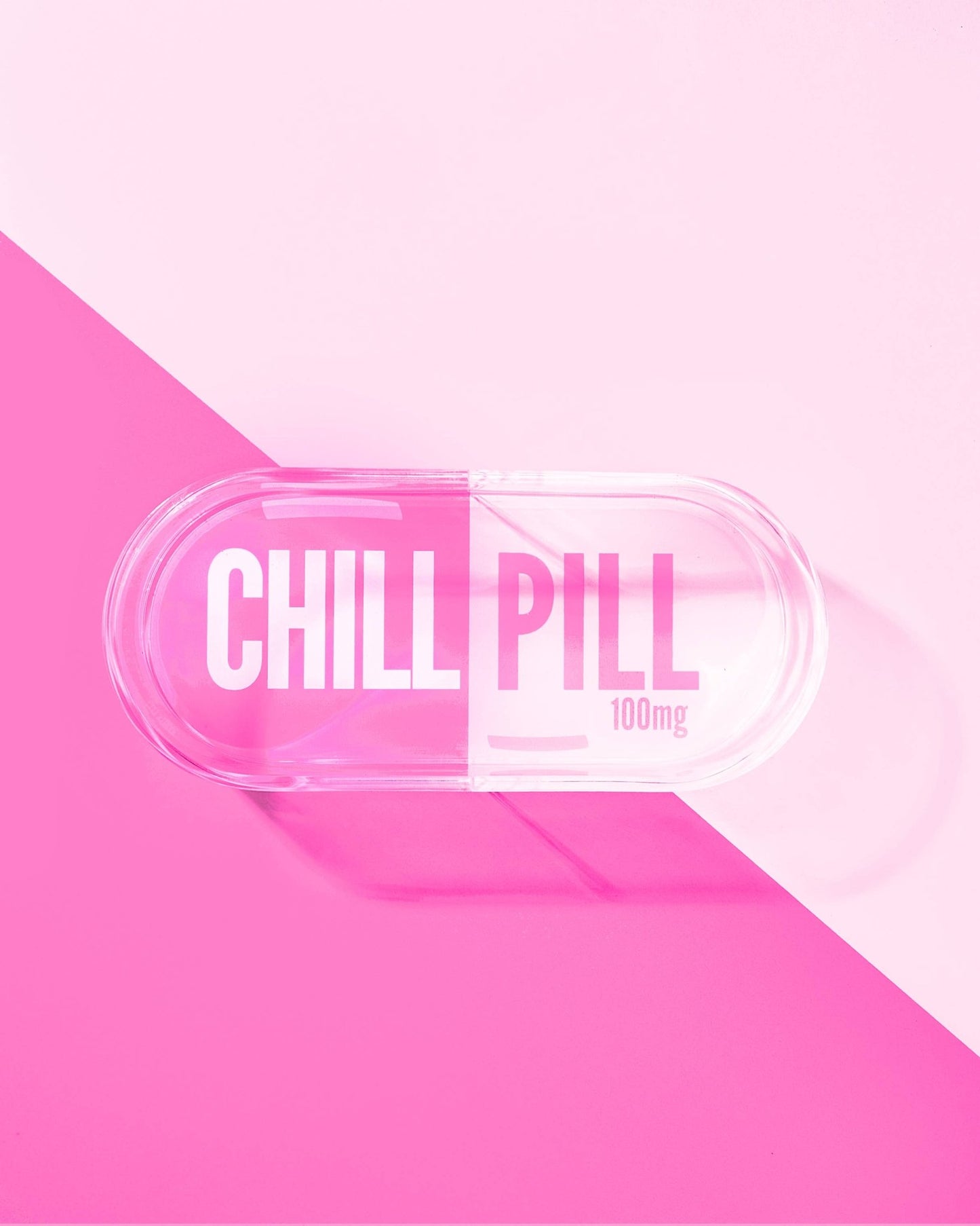 Pink Chill Pill Acrylic Trinket Tray - Bria Blair Creative