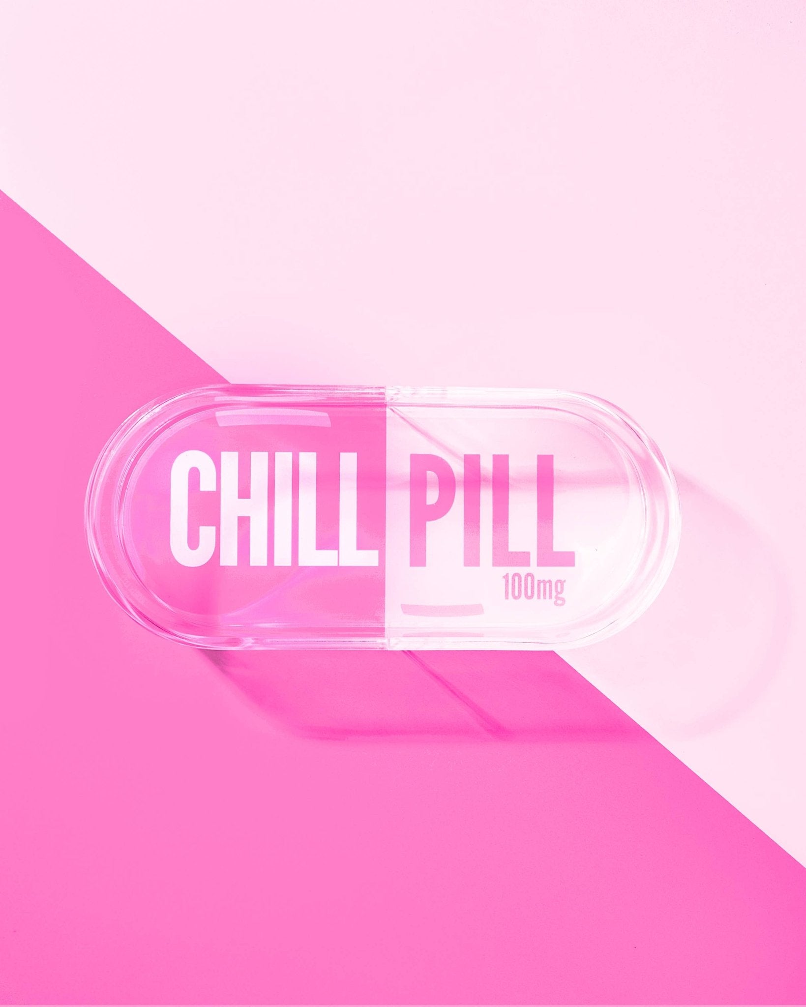Pink Chill Pill Acrylic Trinket Tray - Bria Blair Creative