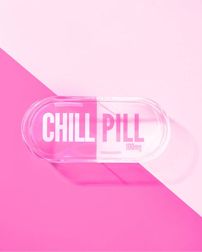 Pink Chill Pill Acrylic Trinket Tray - Bria Blair Creative