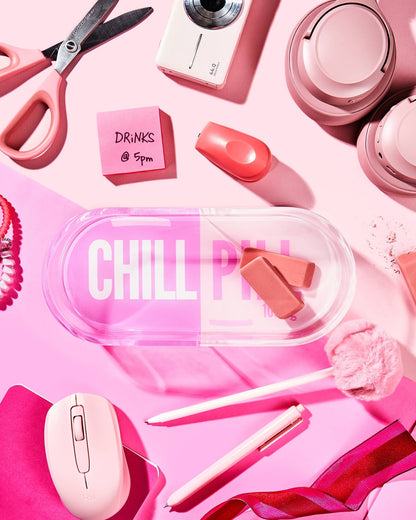Pink Chill Pill Acrylic Trinket Tray - Bria Blair Creative