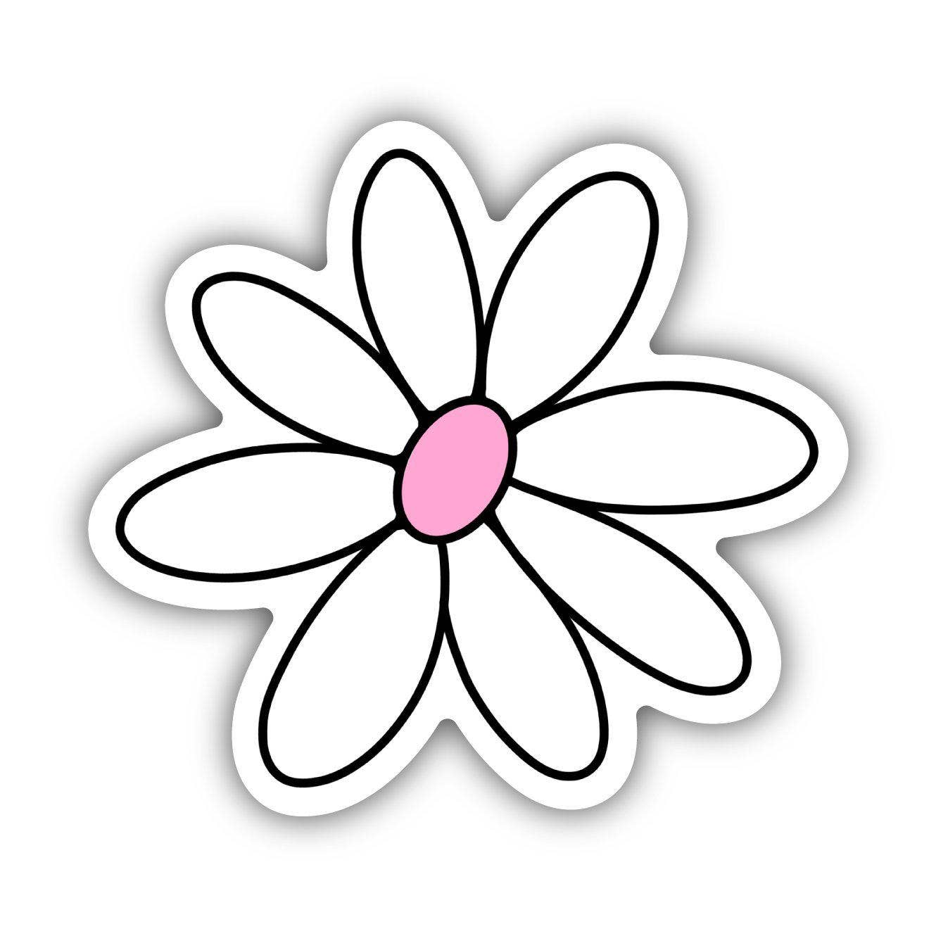 Pink Daisy Aesthetic Sticker - Bria Blair Creative