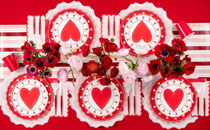 Pink Fancy Scallop Paper Placemats - Bria Blair Creative