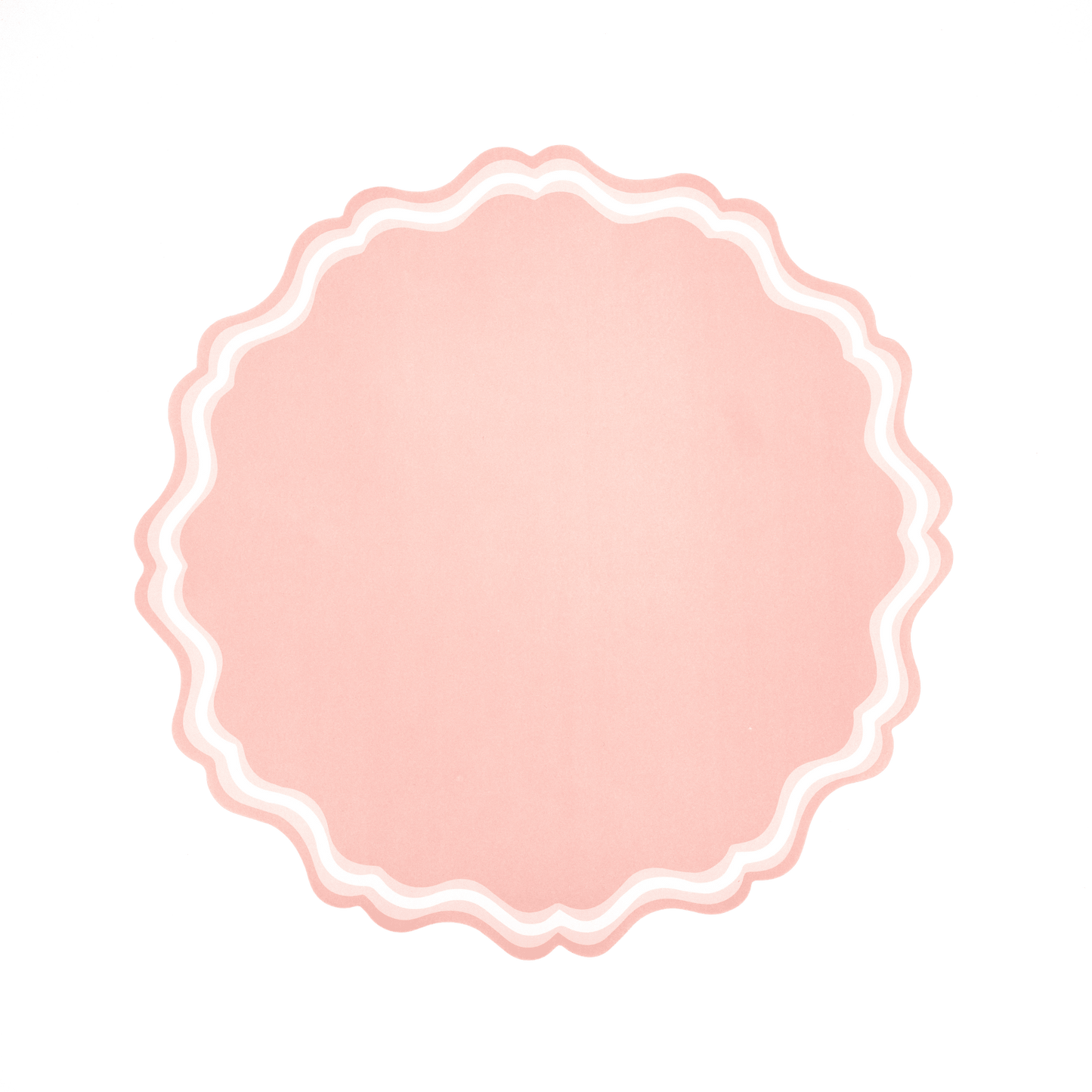 Pink Fancy Scallop Paper Placemats - Bria Blair Creative