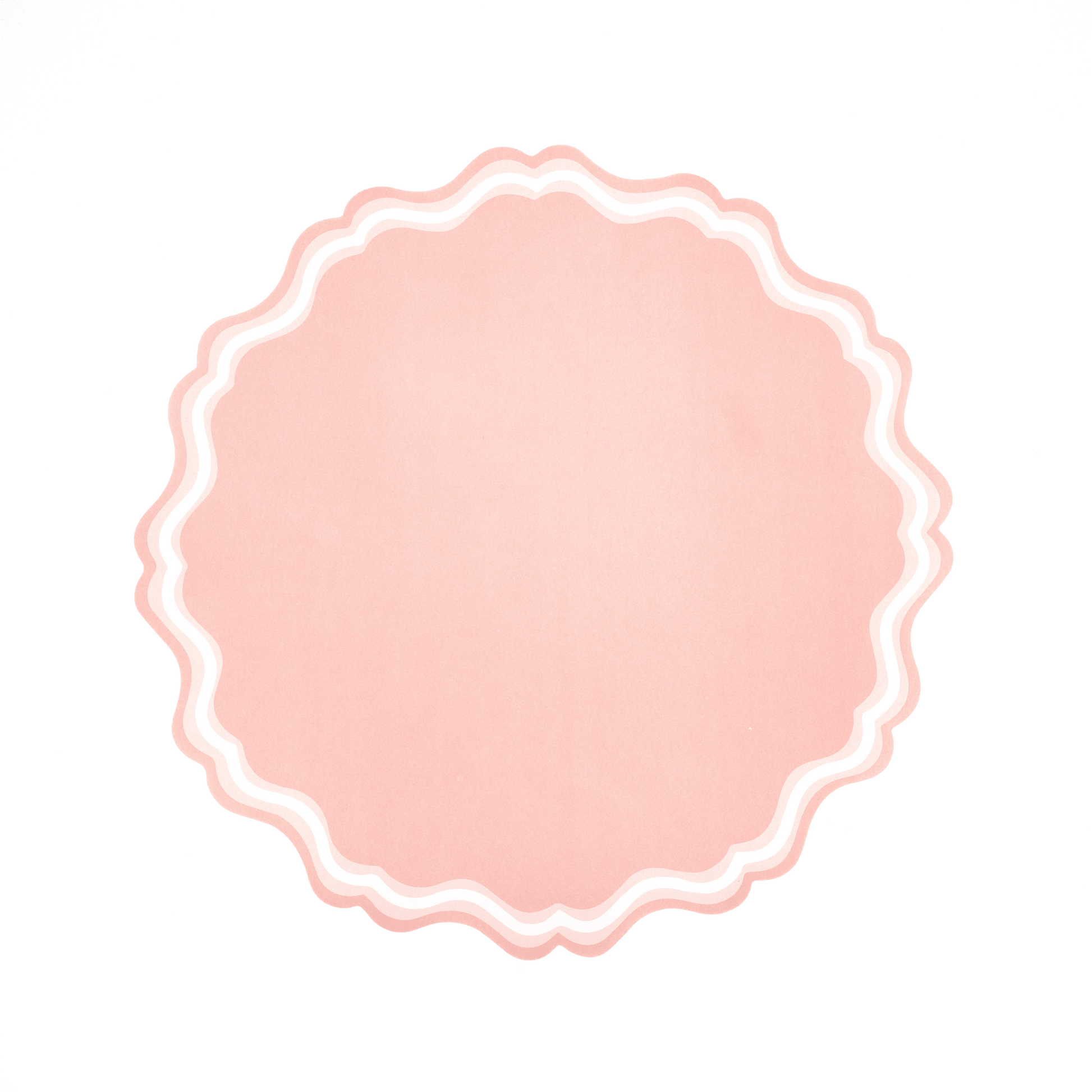 Pink Fancy Scallop Paper Placemats - Bria Blair Creative