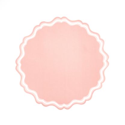 Pink Fancy Scallop Paper Placemats - Bria Blair Creative