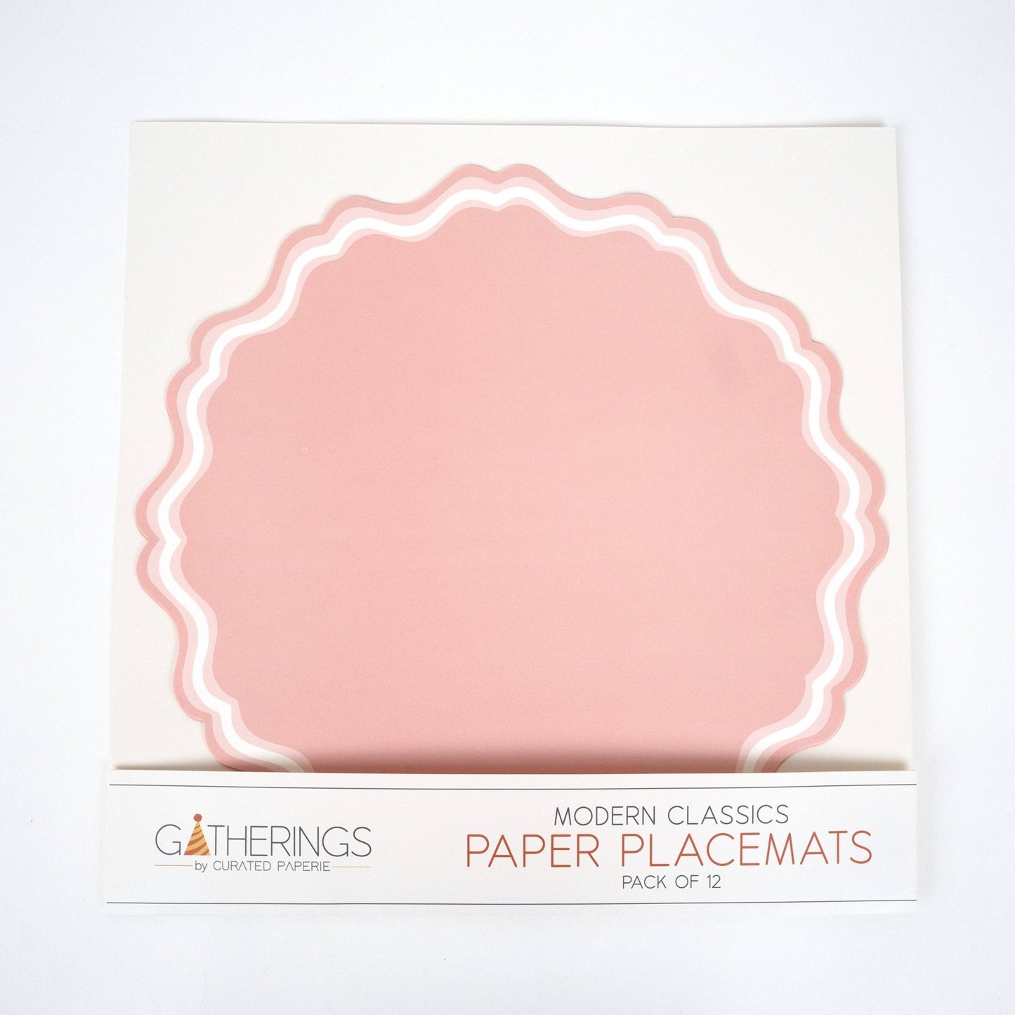 Pink Fancy Scallop Paper Placemats - Bria Blair Creative