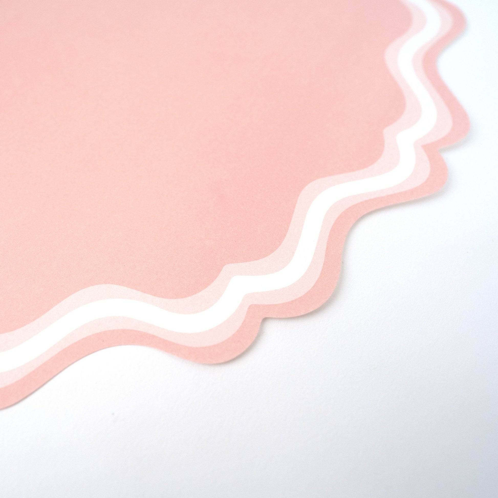 Pink Fancy Scallop Paper Placemats - Bria Blair Creative