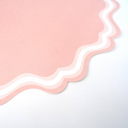 Pink Fancy Scallop Paper Placemats - Bria Blair Creative