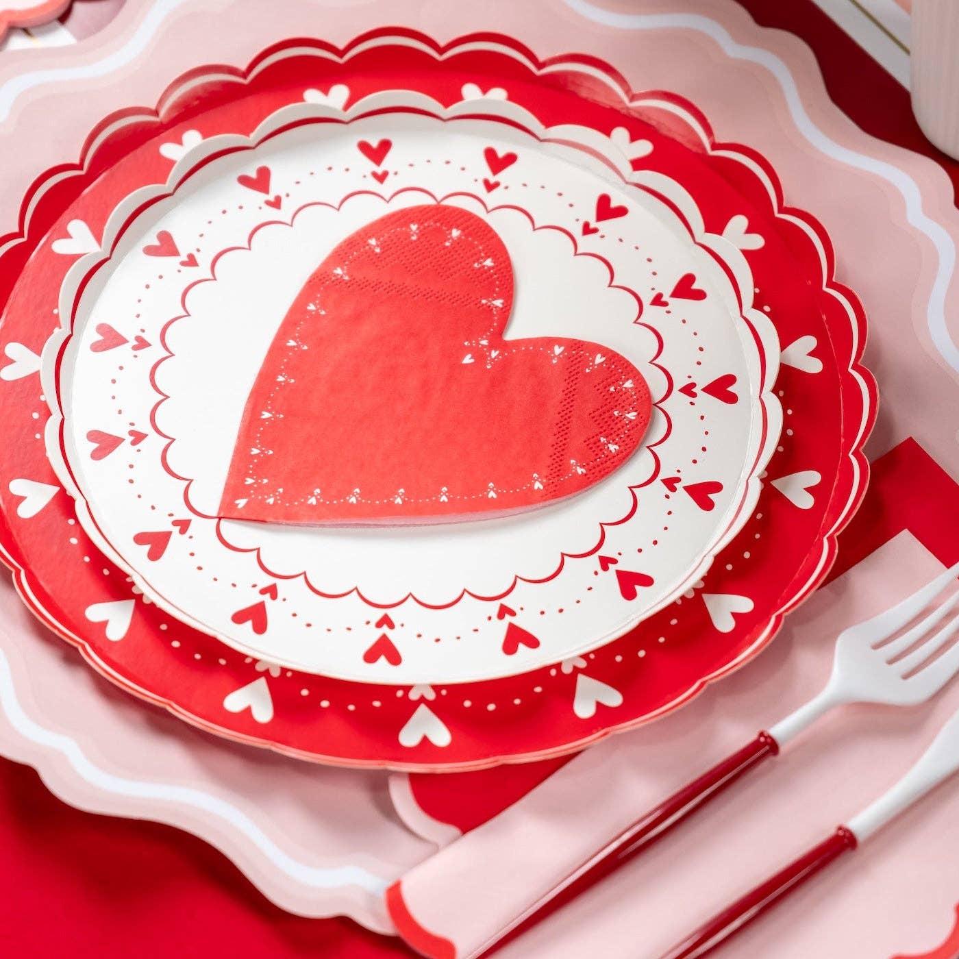 Pink Fancy Scallop Paper Placemats - Bria Blair Creative