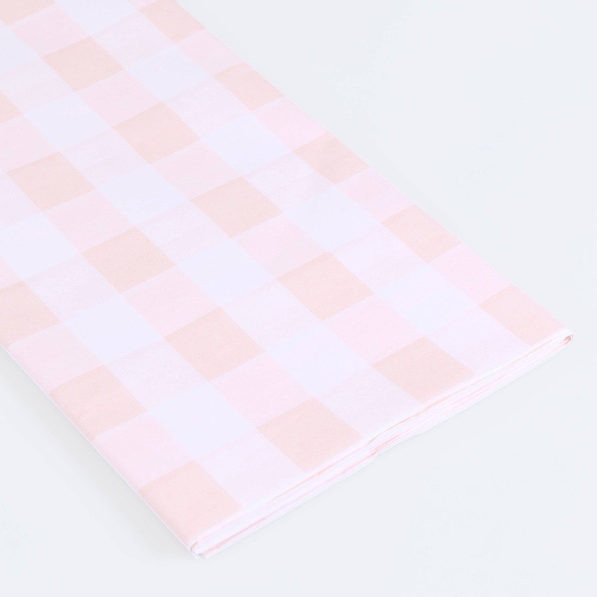 Pink Gingham Paper Tablecloth - Bria Blair Creative