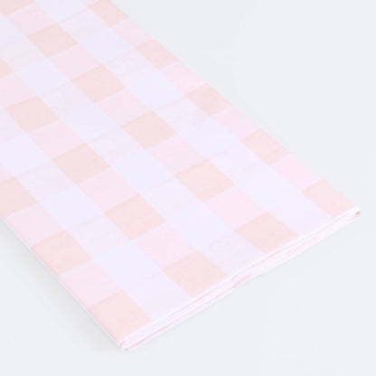 Pink Gingham Paper Tablecloth - Bria Blair Creative