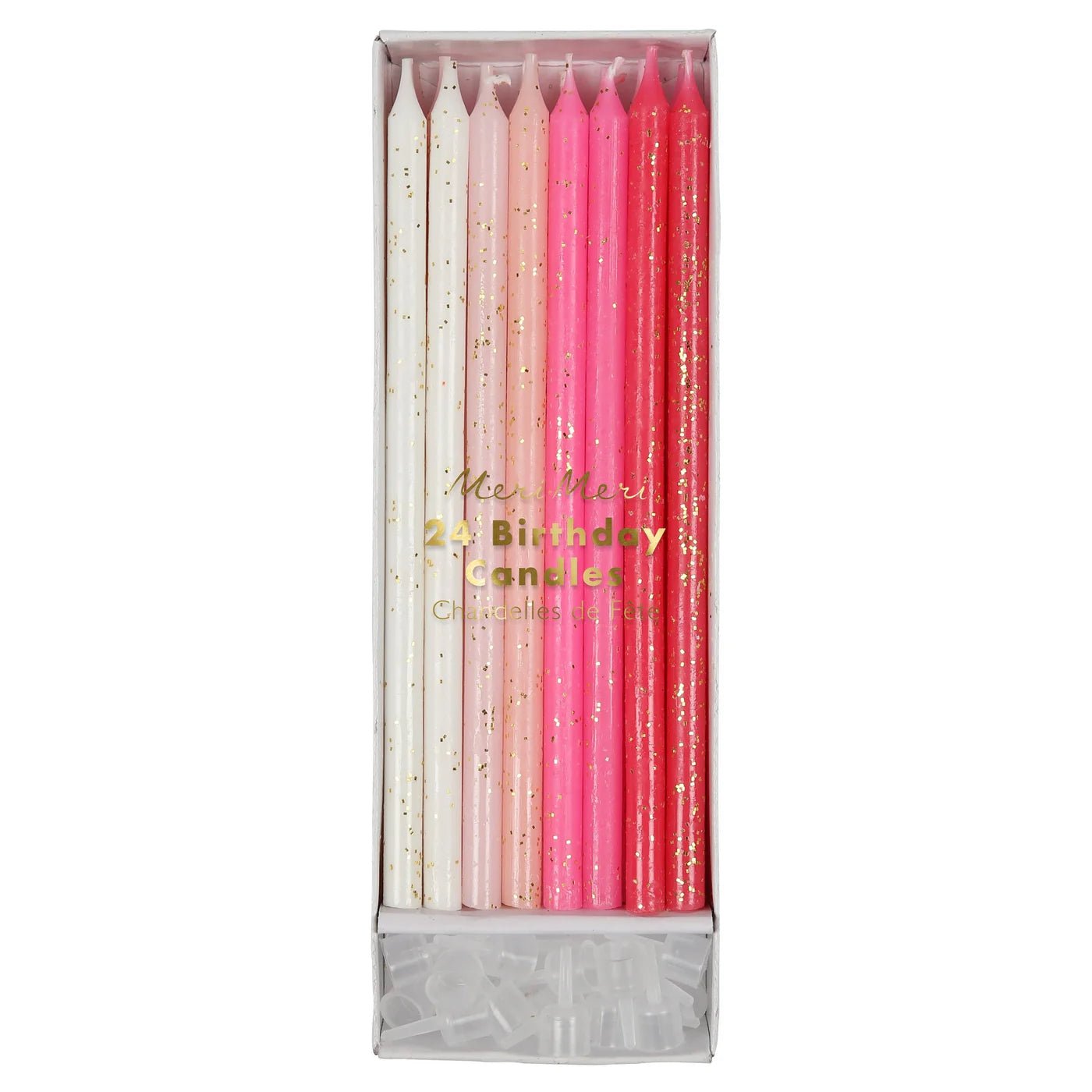 Pink Glitter Candles - Bria Blair Creative