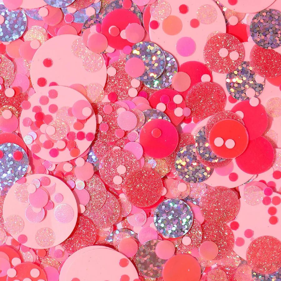 Pink Party Confetti Mini Keychain Wallet - Bria Blair Creative