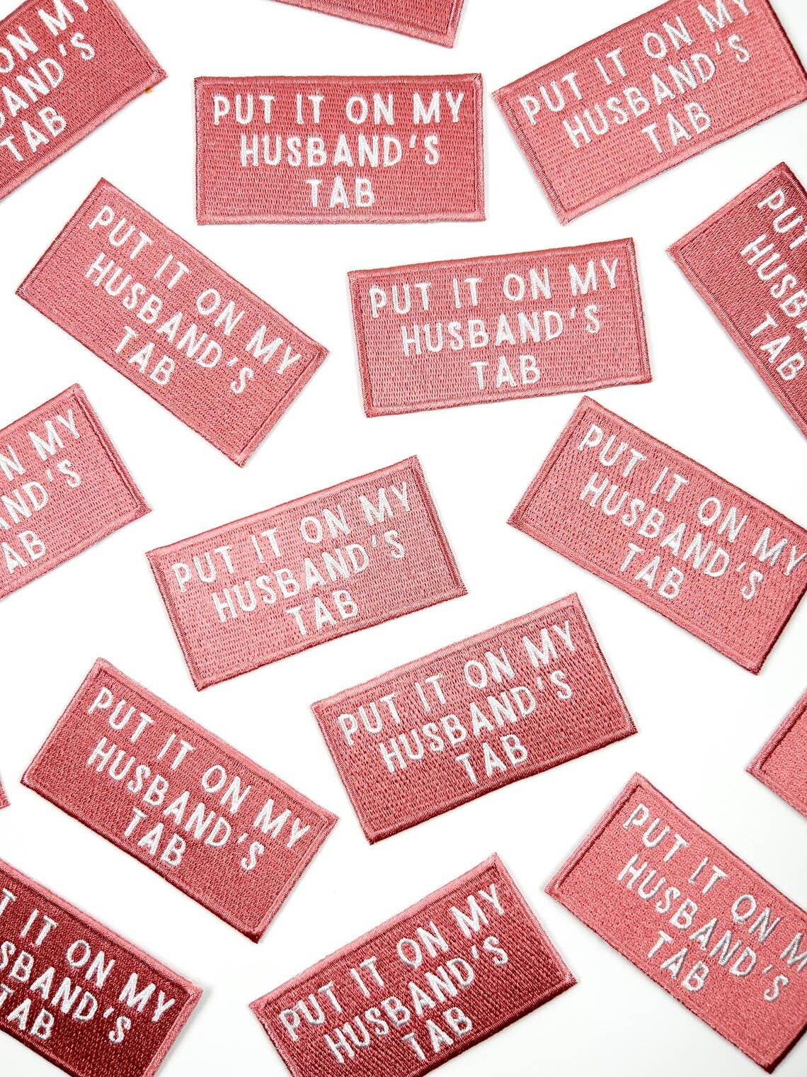 Pink Put It On My Husband's Tab Iron - On Patch Embroidered - Bria Blair Creative