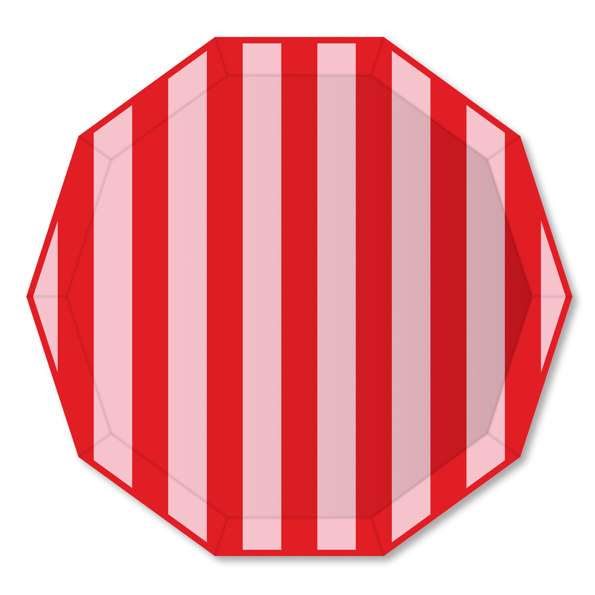 PINK & RED SIGNATURE CABANA STRIPE PLATES - Bria Blair Creative