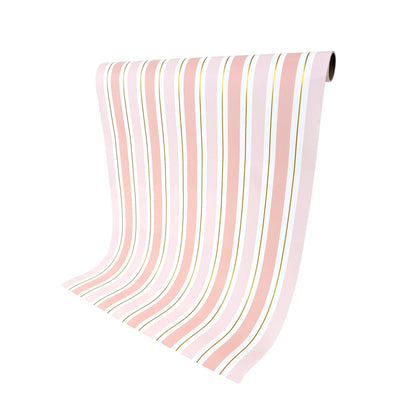 Pink Striped Paper Table Runner - Bria Blair Creative