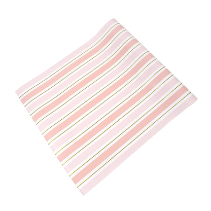 Pink Striped Paper Table Runner - Bria Blair Creative