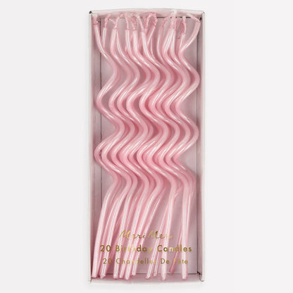 Pink Swirly Candles - Bria Blair Creative