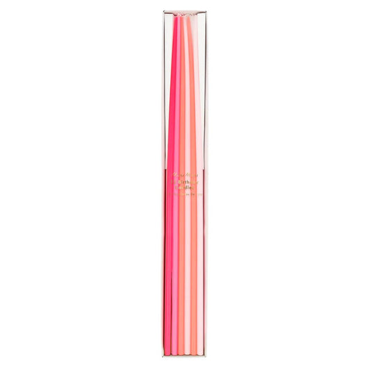 Pink Tall Candles - Set of 12 - Bria Blair Creative