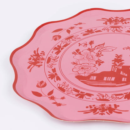 Pink Vintage Botanical Side Plates - Bria Blair Creative