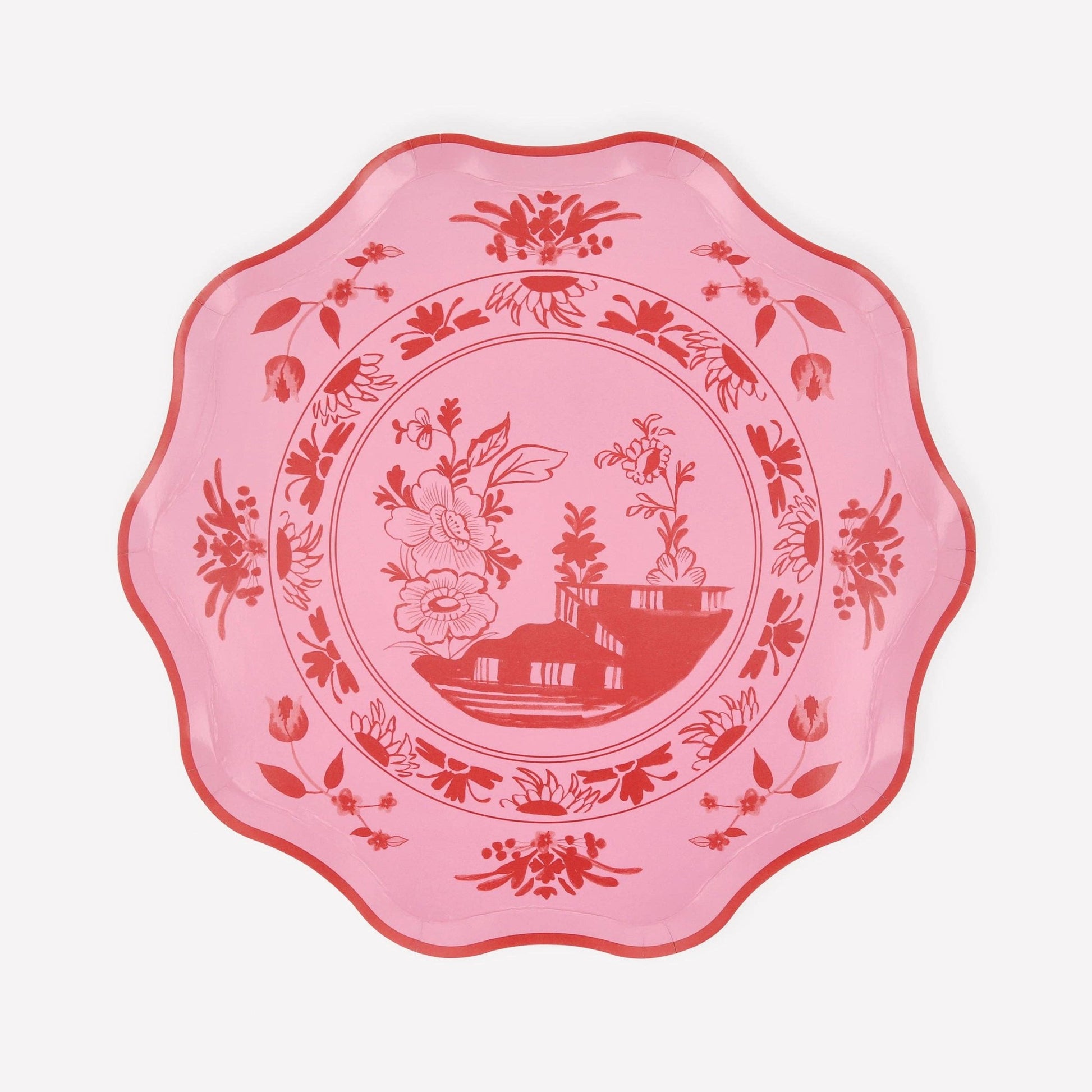 Pink Vintage Botanical Side Plates - Bria Blair Creative