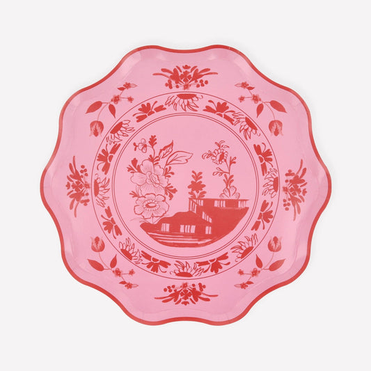 Pink Vintage Botanical Side Plates - Bria Blair Creative