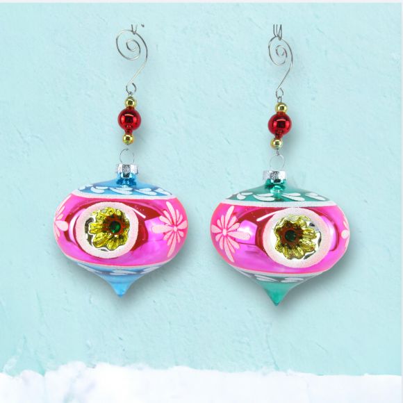 Pink Vintage Ornaments - 2 Assorted Styles - Bria Blair Creative