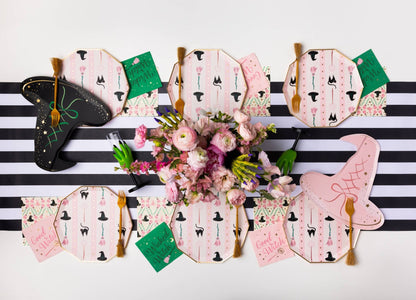 PINK WITCH HAT LARGE PLATES - Bria Blair Creative