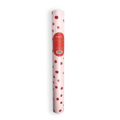 Pink with Red Dots Disposable Paper Table Runner - Bria Blair Creative