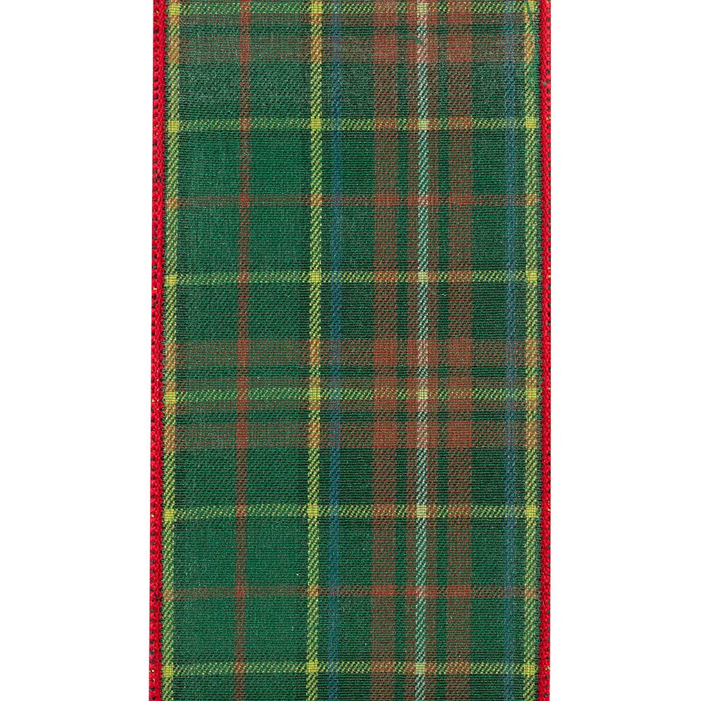 Plaid Classic Deluxe Wired Edge, Multi, 4 In, 5 Yards - Bria Blair Creative