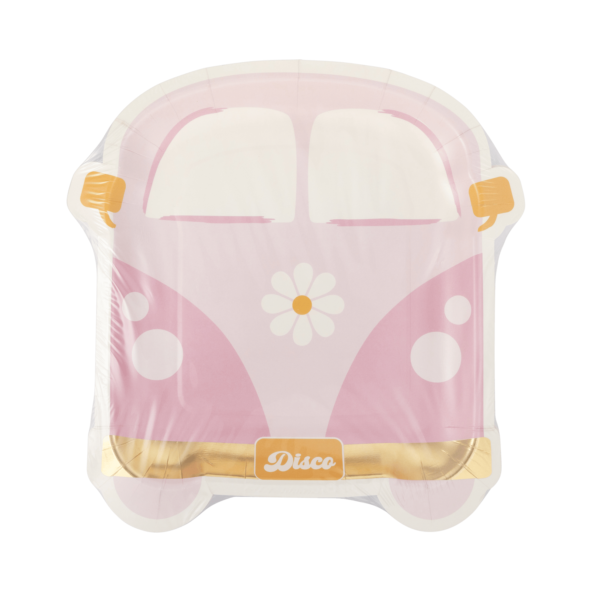 PLGOG42 - Disco Daisy Van Shaped Paper Plate - Bria Blair Creative