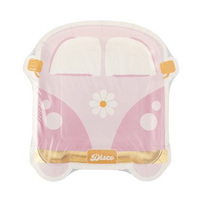 PLGOG42 - Disco Daisy Van Shaped Paper Plate - Bria Blair Creative