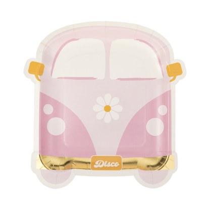 PLGOG42 - Disco Daisy Van Shaped Paper Plate - Bria Blair Creative